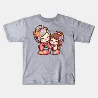 Kokeshis - Mother, Guiding Light for Daughter Kids T-Shirt